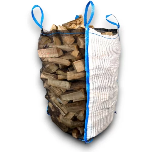 Klassik Holzbag – Big Bag mit HDPE-Vollnetz und PP-Gewebe in 45-Grad-Ansicht