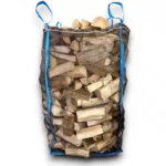 Premium Holzbag Woodbag BigBag – beluefteter Brennholz-Sack in Markenqualitaet