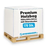 Premium Holzbag 100x100x160cm mit Sternboden - Palette mit 170 Stueck